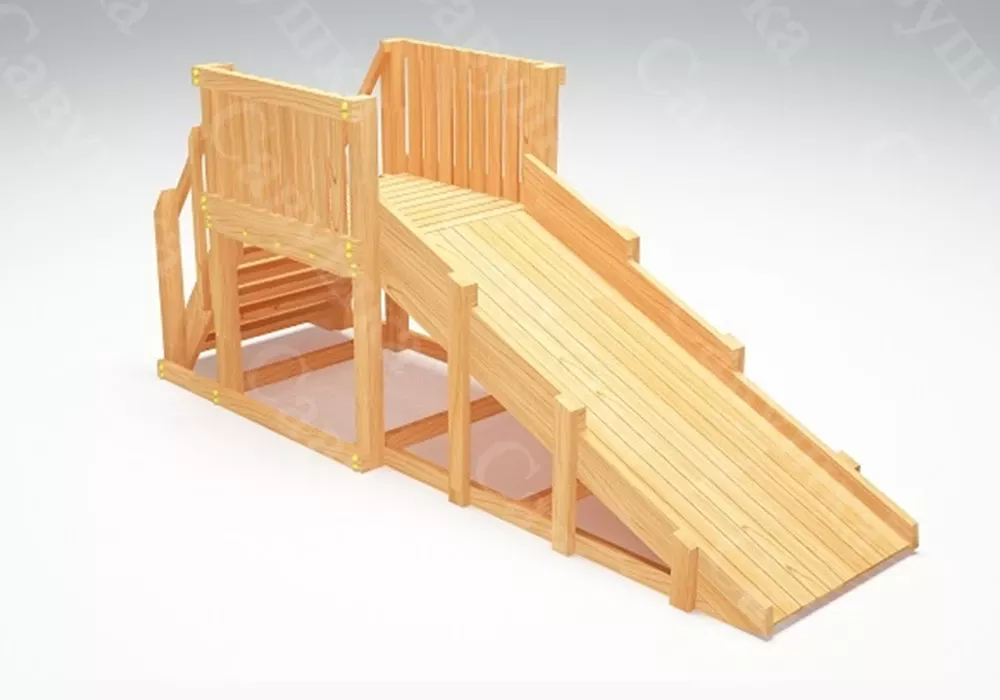 Зимняя горка wood-1
